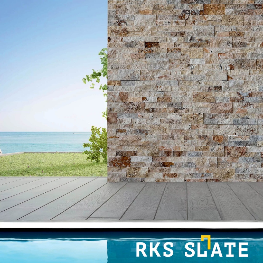 3D панели Колотый камень Скала из травертина RKS SLATE