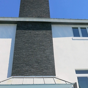 Фасадный натуральный камень 3D мозаика из камня RKS SLATE Кварцит Black Quartz Pencil