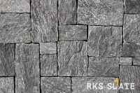 Фасадный камень RKS SLATE Monsoon Black Quartz Castle