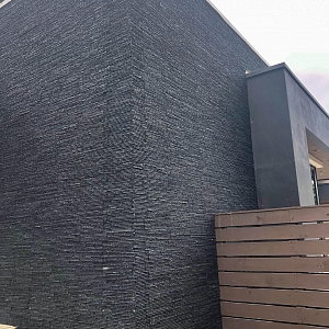 Облицовочный камень для наружной отделки 3D мозаика из камня RKS SLATE Кварцит Black Quartz Pencil