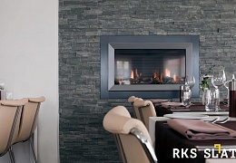 3D мозаика из камня RKS SLATE Кварцит Monsoon Black Rockface