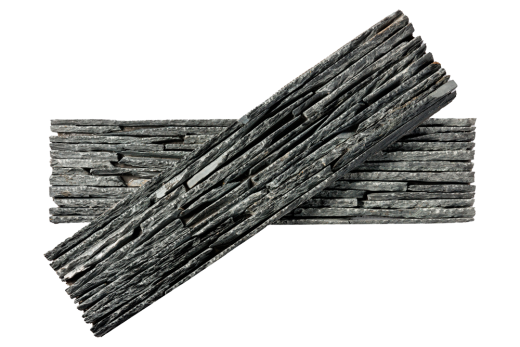 3D мозаика из натурального камня RKS SLATE Сланец Black Waterfall Pencil