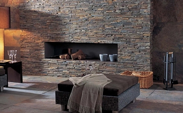 3D панели RKS SLATE в оформлении камина