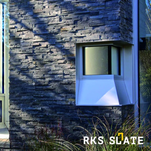 3D мозаика из камня RKS SLATE Сланец Black Slate Classic в облицовки фасада