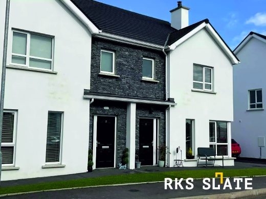 3D панели из камня RKS SLATE Сланец Black Slate Country в экстерьере