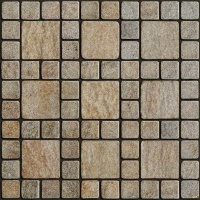 Мощение гранитной брусчаткой RKS Slate Vermont 200x200 мм. Ландшафтный дизайн участка.