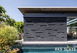 3D панели RKS SLATE Сланец Black Waterfall Pencil