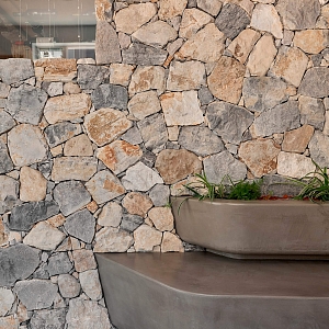 Камень отделочный фасадный натуральный RKS SLATE Beige Grey Quartz Loose