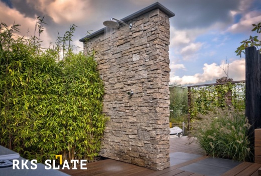 3D панели из кварцита Sesame Yellow Country Террасная доска ДПК Bamberg, African Bubinga