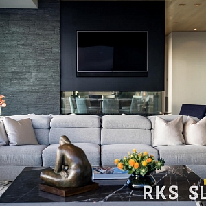 Натуральный камень для облицовки фасада 3D мозаика из камня RKS SLATE Сланец Black Pencil