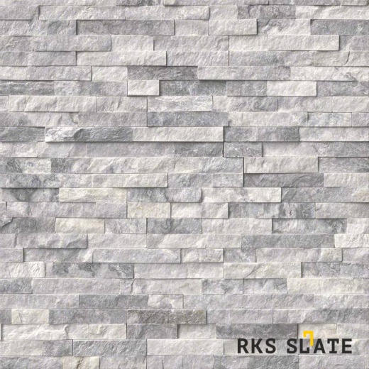 3D мозаика из камня RKS SLATE Мрамор Woody Grey Classic. Оформление камина натуральным камнем