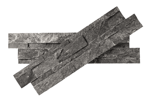 3D мозаика из камня RKS SLATE Кварцит Monsoon Black Rockface