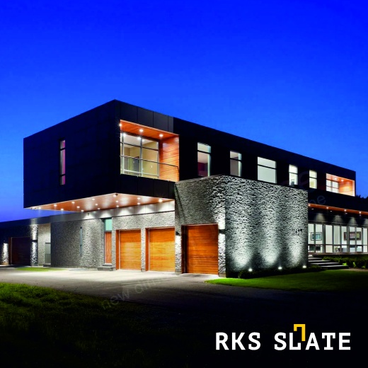 Облицовка фасада и стен натуральным камнем 3D панели RKS SLATE Сланец Beige Slate Classic