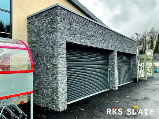 Панель облицовочная фасадная RKS SLATE Сланец Black Slate Country. Облицовка фасада камнем
