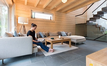 Сланцевая плитка RKS SLATE Brazil Grey в интерьере