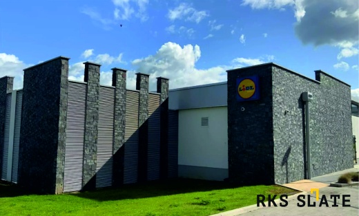 3D панели RKS SLATE Сланец Black Slate Modern в экстерьере