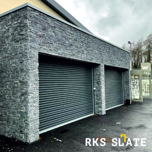 Панель облицовочная фасадная RKS SLATE Сланец Black Slate Country. Облицовка фасада камнем