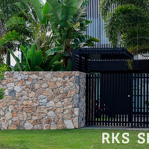 Декоративный камень для фасада RKS SLATE Beige Grey Quartz Loose