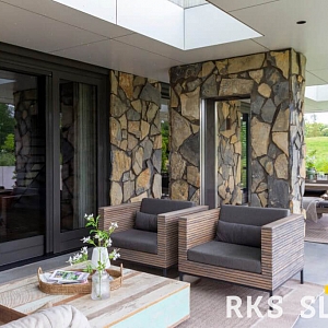 Натуральный камень фасадный облицовочный RKS SLATE Beige Grey Quartz Loose