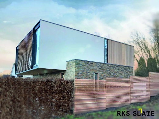 3D панели RKS SLATE Сланец Multicolor Classic на фасаде