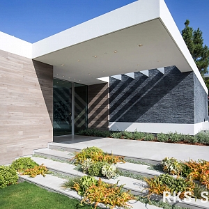 Фасадный натуральный камень 3D мозаика из камня RKS SLATE Сланец Black Pencil