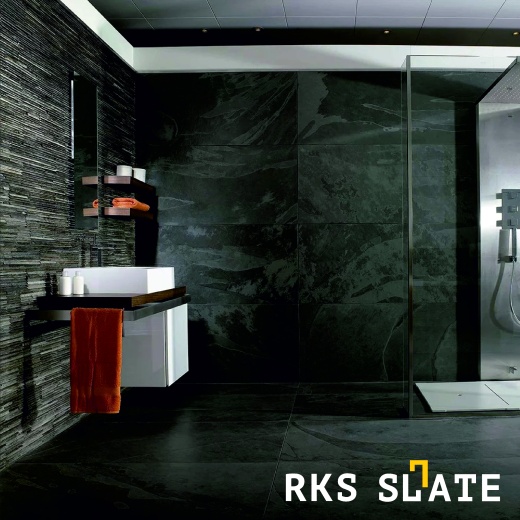 Плитка из натурального черного сланца 1200х600 мм