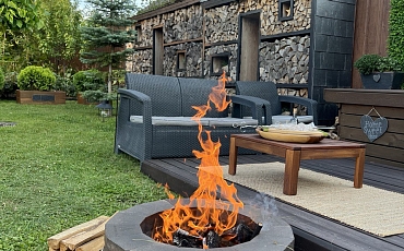 Дровница уличная из натурального сланца RKS SLATE