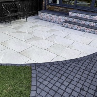 RKS Slate Belgian Black Limestone 100х100 мм. Прочная тротуарная плитка и плитка для пола из натурального известняка. Лучшая цена на плитку из камня известняк