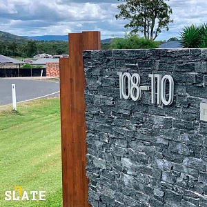 Натуральный камень для фасада 3D панели RKS SLATE Кварцит Black Quartz Country