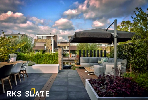 3D панели из кварцита Sesame Yellow Country Террасная доска ДПК Bamberg, African Bubinga