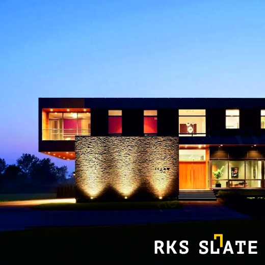 Облицовка фасада и стен натуральным камнем 3D панели RKS SLATE Сланец Beige Slate Classic