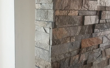 Зонирование помещения с использованием 3D панели Кварцит "RKS Slate" Zeera Green Classic Z. Объект г. Воронеж