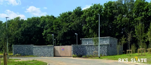 3D панели RKS SLATE Гранит Sesame Grey Country в экстерьере