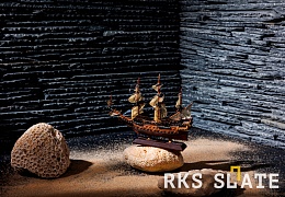 3D панели RKS SLATE Сланец Black Waterfall Pencil