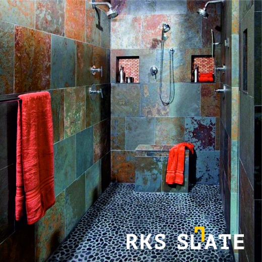 Плитка из натурального камня мультиколор Сланец RKS SLATE Brazil Multicolor Natural