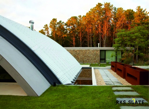 Отделка фасада натуральным камнем 3D панелями RKS SLATE Сланец Multicolor Classic