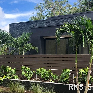 Фасадный камень 3D мозаика из камня RKS SLATE Кварцит Black Quartz Pencil