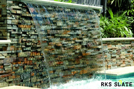 3D панели RKS SLATE Сланец Multicolor Classic в ландшафтном дизайне