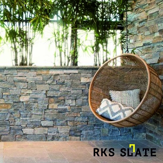 3D панели RKS SLATE кварцитом Nordic Blend Country в ландшафтном дизайне