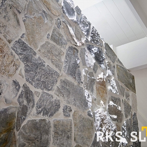 Облицовка декоративным камнем RKS SLATE Beige Grey Quartz Loose