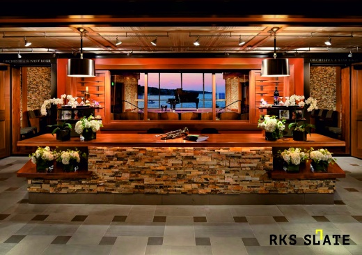 Природный камень в интерьере Сланец Multicolor Classic