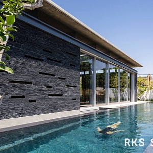 Камень фасадный облицовочный RKS SLATE Сланец Black Waterfall Pencil