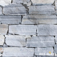 Натуральный камень для фасада RKS SLATE Cloudy Grey Quartz Strips