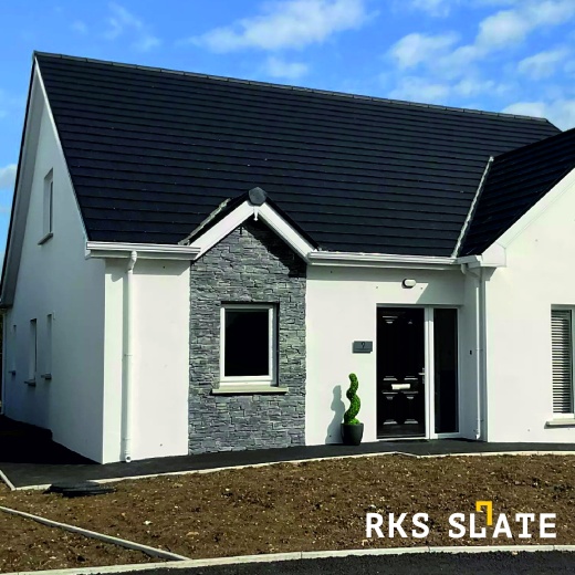 Фасадные панели из натурального камня RKS SLATE Сланец Black Slate Country